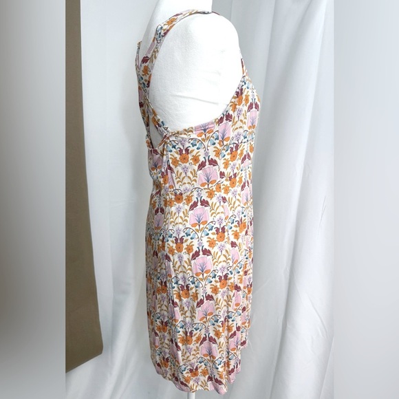 NWT Free People “Sasha” Relaxed Fit Flower Print Mini Dress With Sweetheart Neck - Picture 8 of 15